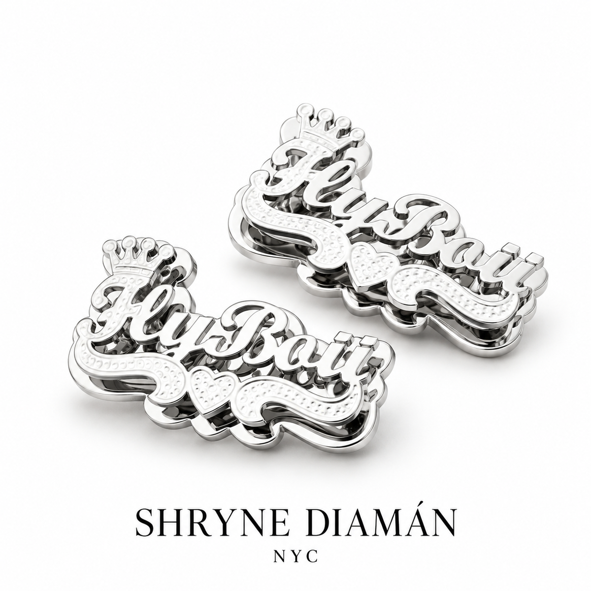 Solid Toned Name Earrings