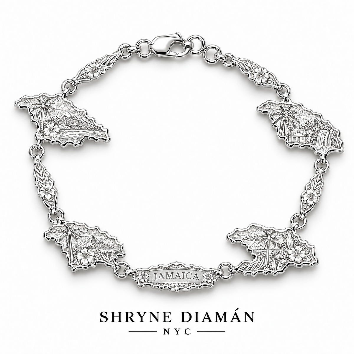 Classic Caribbean Map Bracelet