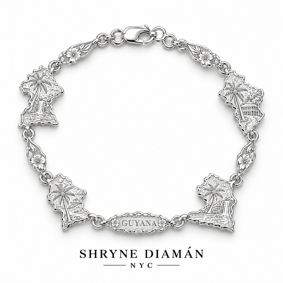 Classic Caribbean Map Bracelet