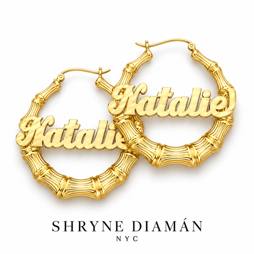 Bamboo Name Earrings