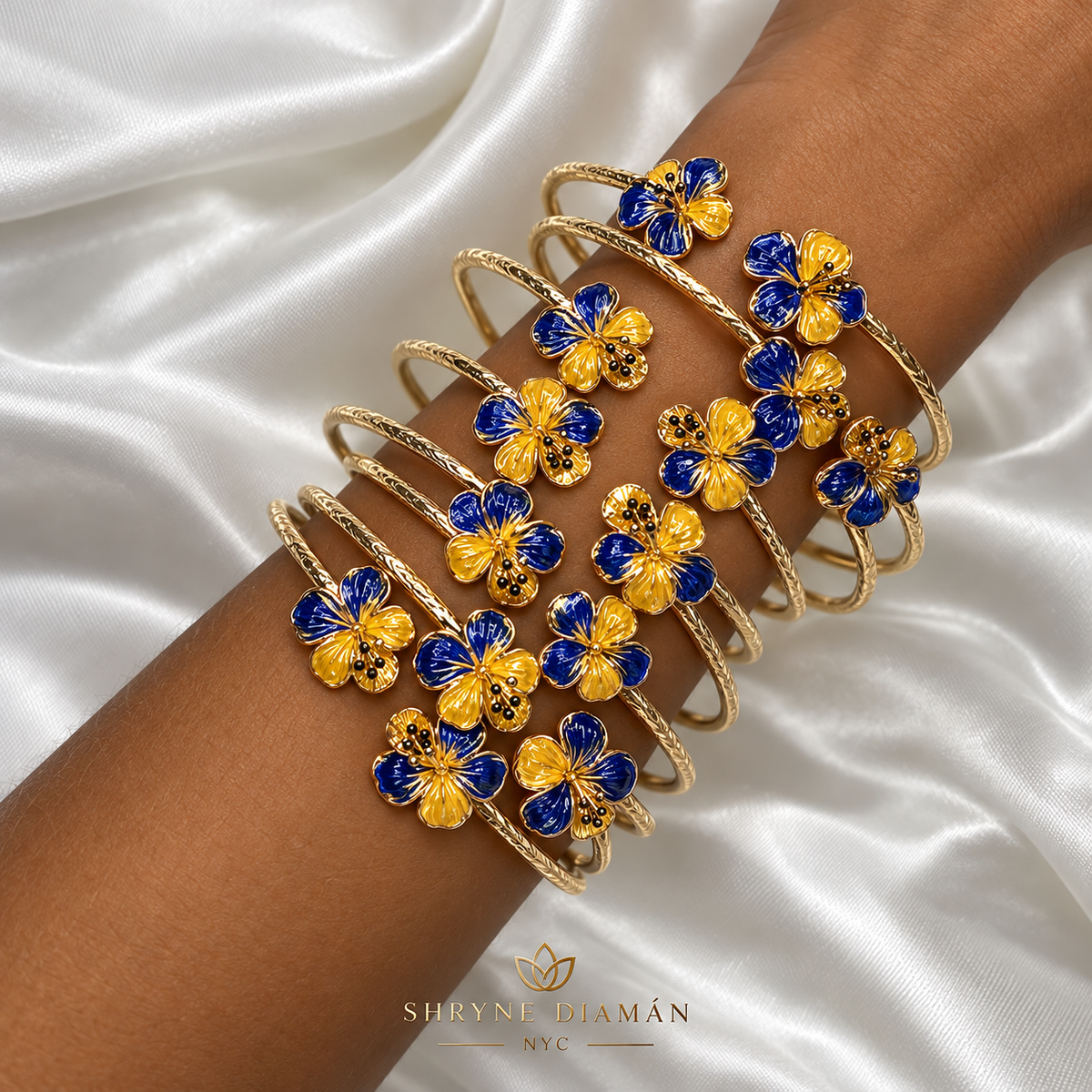 Classic Cultural Hibiscus Bangles