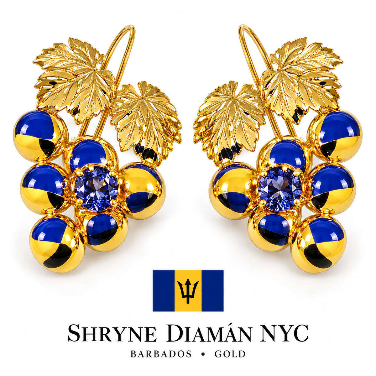 Barbados Earring With Enamel