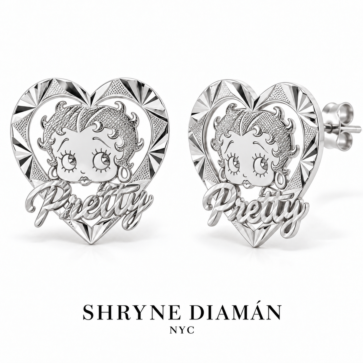 Betty Boop Classic Heart Earrings