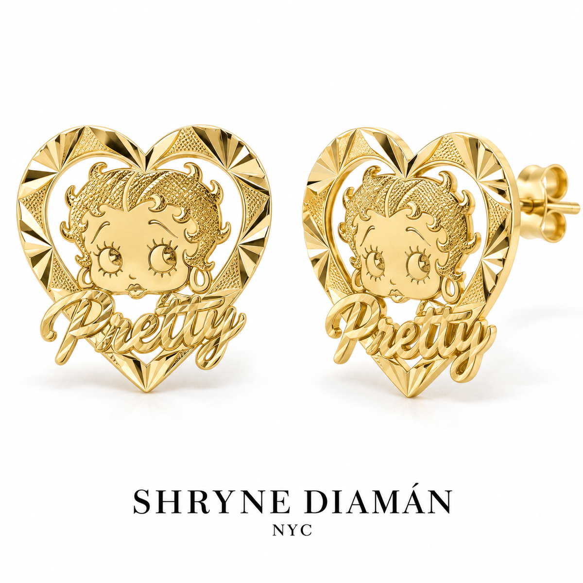 Betty Boop Classic Heart Earrings