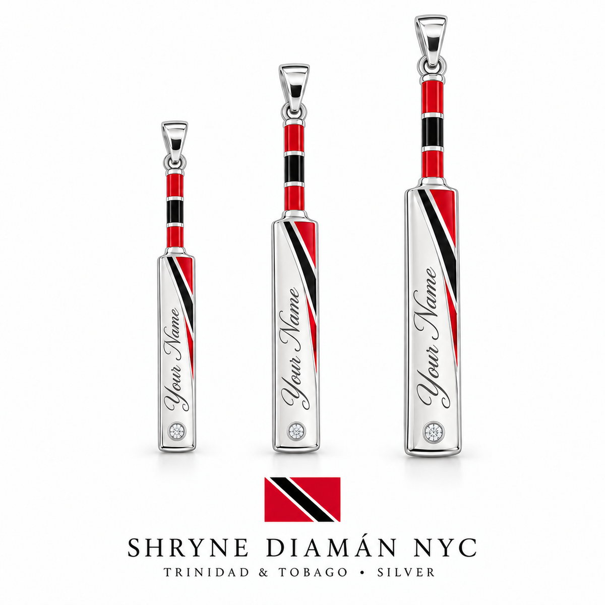 Trinidad Personalized Bat With Enamel And Diamond