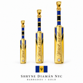 Barbados Personalized Cricket Bat With Enamel And Diamond