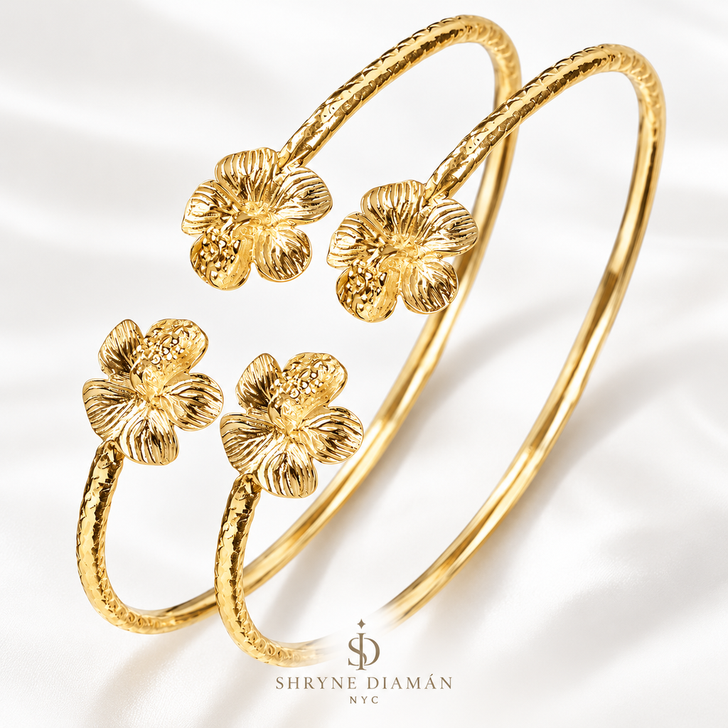 Classic Cultural Hibiscus Bangles