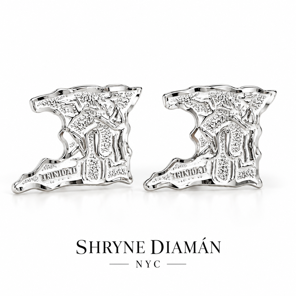 Classic Caribbean Map Stud Earrings – Heritage Collection