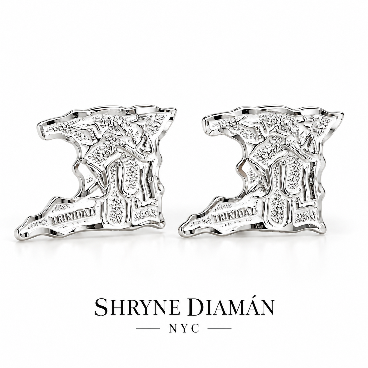 Classic Caribbean Map Stud Earrings – Heritage Collection