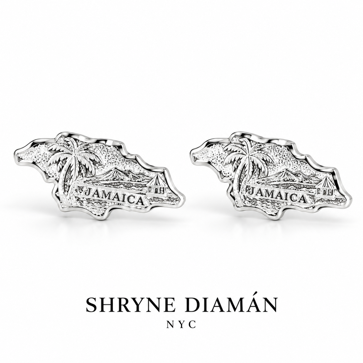 Classic Caribbean Map Stud Earrings – Heritage Collection