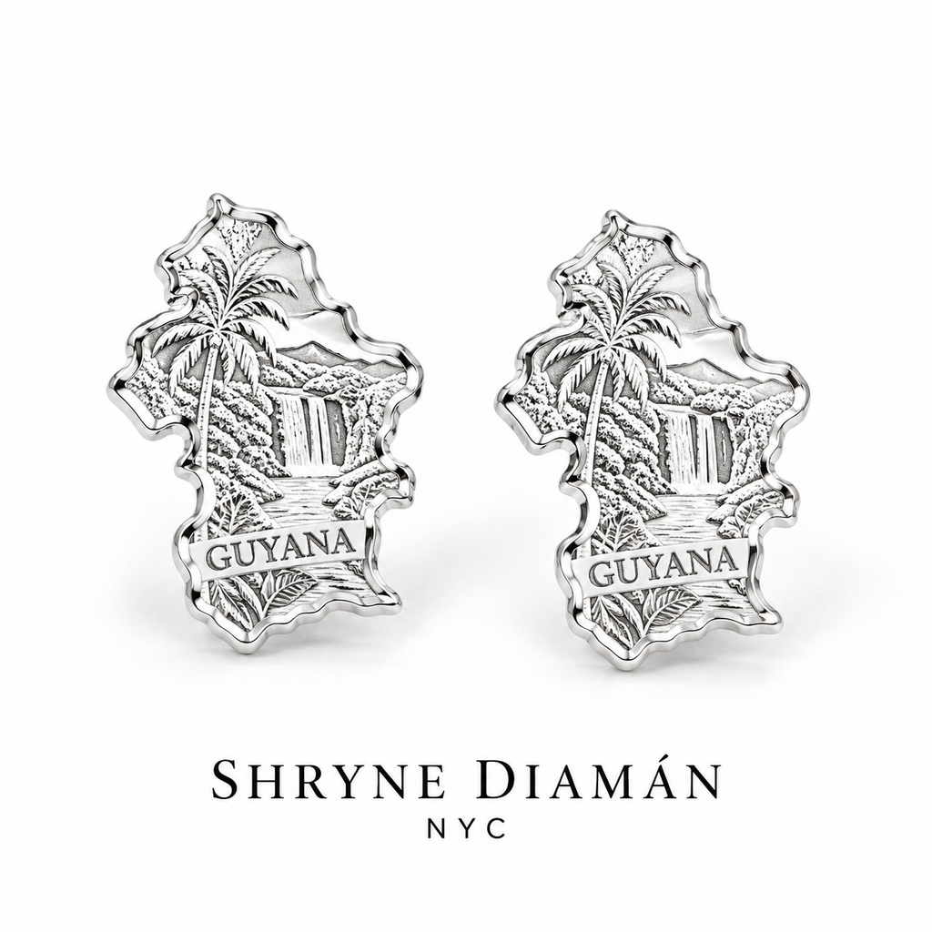 Classic Caribbean Map Stud Earrings – Heritage Collection
