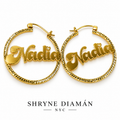 Classic Name Hoop Earrings