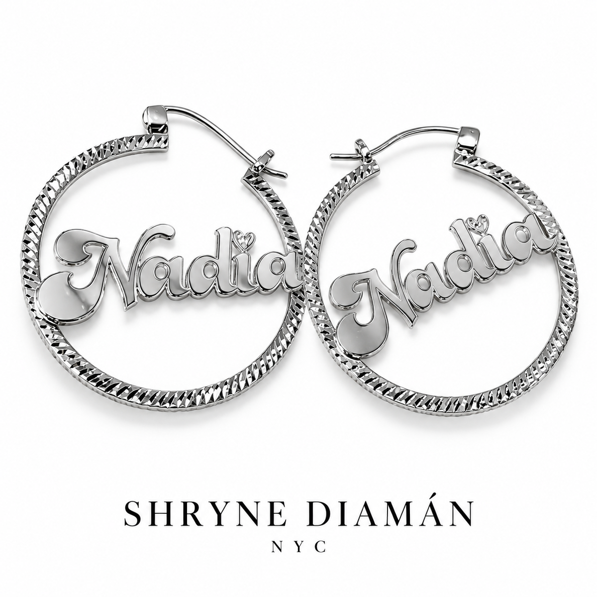 Classic Name Hoop Earrings