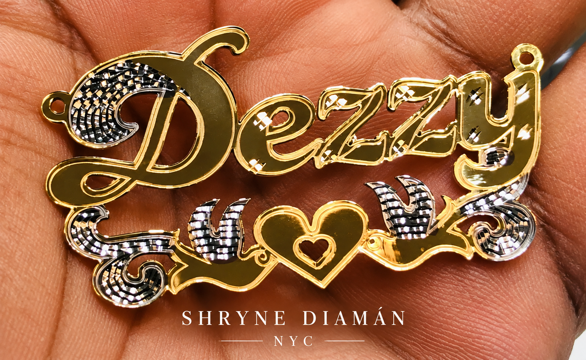 Bird & Hearts Name Plate