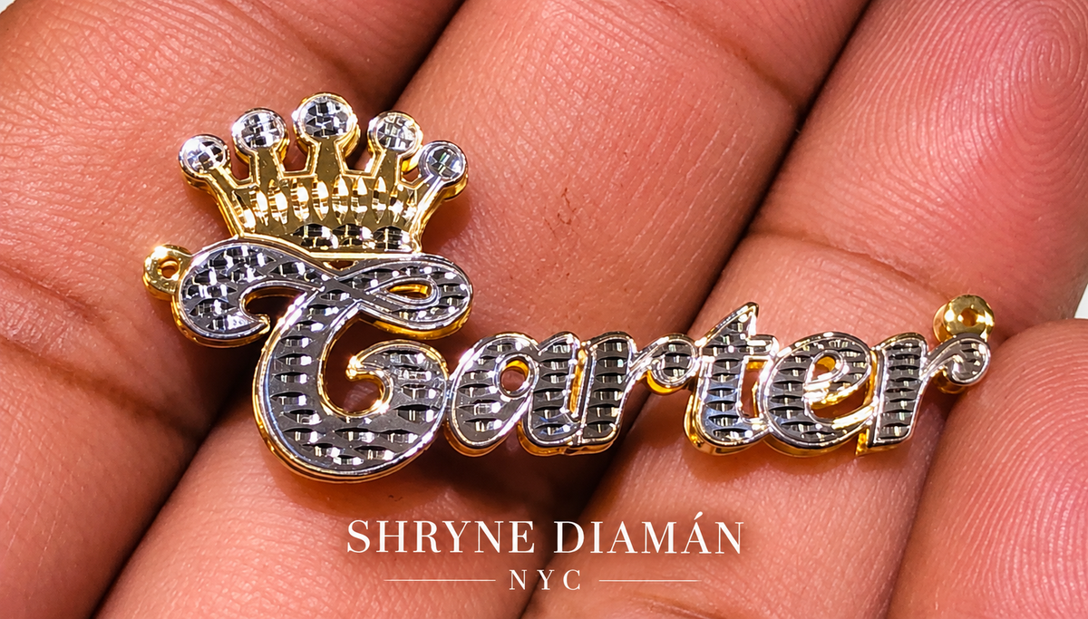 Diamond Cut Crown Name Plate