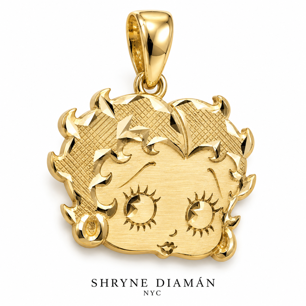 Betty Boop Diamond-Cut Pendant