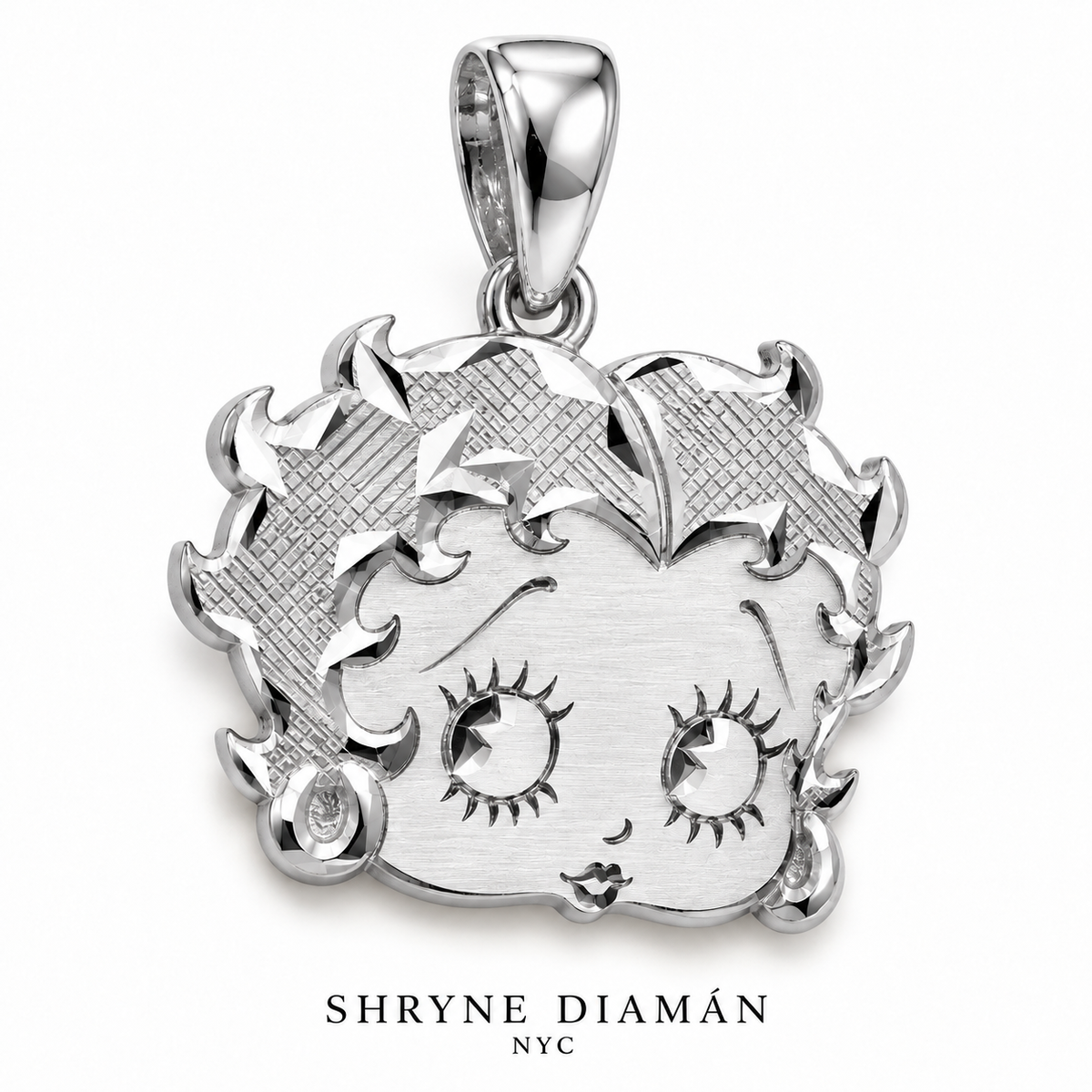 Betty Boop Diamond-Cut Pendant