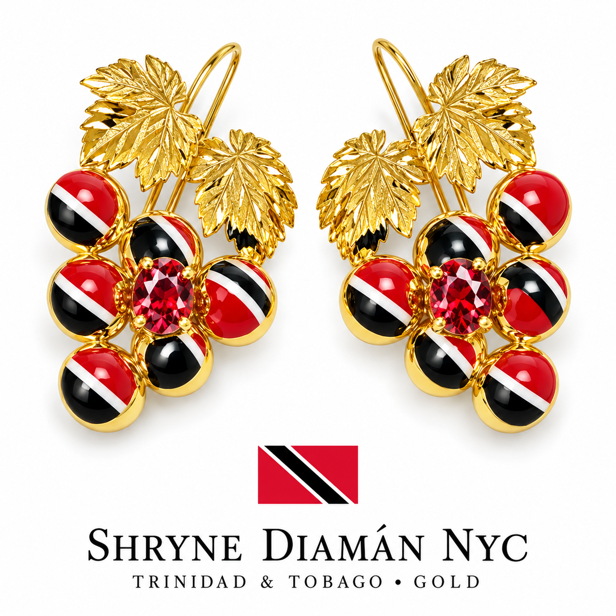 Trinidad Earrings With Enamel